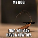 Wall-e | MY DOG:; FINE, YOU CAN HAVE A NEW TOY. | image tagged in wall-e | made w/ Imgflip meme maker