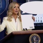 Blank "press secretary" page and word balloon.