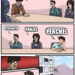 For Percy Jackson Fans :3 | WHO’S YOUR FAVORITE PJO/HOO SHIP? PERCABETH; FRAZEL; PERCHEL | image tagged in board meeting | made w/ Imgflip meme maker
