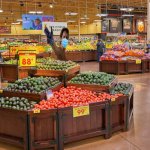 Facemask And Gloves Grocery Shopping