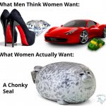 what women want chonky seal meme