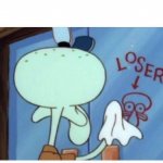 Squidward loser meme