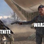 this is my favourite | WARZONE; FORTNITE | image tagged in shepard betrays ghost | made w/ Imgflip meme maker