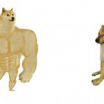 Buff doge and Crying Cheems