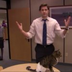 Jim with a cat
