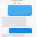Blank text conversation