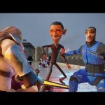 Shrek vs Obama Vs ninja battle for the swamp
