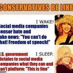 Conservative logic freedom of speech meme