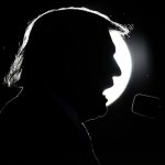 Trump werewolf howls at the moon