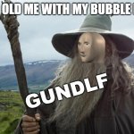 9 Year Old Me: | 9 YEAR OLD ME WITH MY BUBBLE BEARD:; GUNDLF | image tagged in meme man gundlf | made w/ Imgflip meme maker