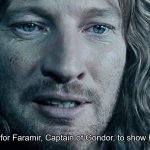 A chance for Faramir