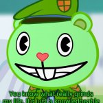 Flippy Smiles (HTF) | You know what really grinds my life, It's just a knowledgeable of Chaos in Family Guy series. | image tagged in flippy smiles htf,you know what really grinds my gears,memes,happy tree friends,funny,you know what grinds my gears | made w/ Imgflip meme maker
