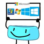 Braceletey holds Microsoft Windows Logos | image tagged in braceletey bfb,windows 7,windows 8,windows 10,microsoft | made w/ Imgflip meme maker