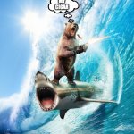 Bear Riding Shark | MY CIGAR | image tagged in bear riding shark | made w/ Imgflip meme maker