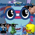 Super Meme Day! 2 (New users on Imgflip!) | New users be like this.... | image tagged in sniffles's cute eyes htf,memes,dank memes,funny,trump,imgflip | made w/ Imgflip meme maker
