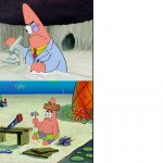Smart Patrick vs Dumb Patrick meme