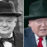Churchill real Trump fake news meme