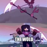 noo | COVID 19; THE WOLD | image tagged in spinel slashing the gems | made w/ Imgflip meme maker