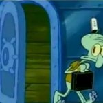 Squidward Briefcase meme