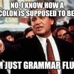 Grammar Nazi vs. ENGLISH degree | NO, I KNOW HOW A SEMICOLON IS SUPPOSED TO BE USED; I'M JUST GRAMMAR FLUID | image tagged in scrapem,grammar nazi,english,education,over educated problems | made w/ Imgflip meme maker