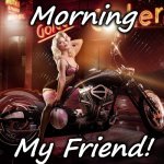 bike | Morning; My Friend! | image tagged in bike | made w/ Imgflip meme maker
