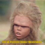 Chaka | YOU'VE PUZZLED CHAKA YOU ASSHOLE | image tagged in chaka | made w/ Imgflip meme maker