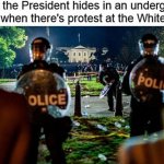Trump Hiding Underground Bunker Protest Draft Dodger