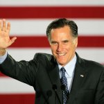 Mitt Romney raising hand