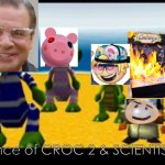 CROC 2 AND SCIENTIST GOBO | eXPerience of CROC 2 & SCIENTIST GOBO | image tagged in croc 2 and scientist gobo,water,plainrock124 with 3 fingers,flipline,piggy,phil swift | made w/ Imgflip meme maker