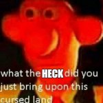 what the heck did you just bring upon this cursed land meme