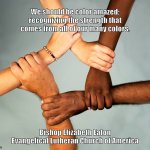 Color Amazed | We should be color amazed; recognizing the strength that comes from all of our many colors. Bishop Elizabeth Eaton
Evangelical Lutheran Church of America | image tagged in american diversity | made w/ Imgflip meme maker