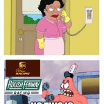 when consuela calls ups but carl edwards awnsers | HELLO IS THIS UPS; NO THIS IS CARL EDWARDS | image tagged in is this the krusty krab | made w/ Imgflip meme maker