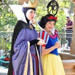 Evil queen and snow white