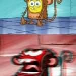 Monkey Spongebob meme