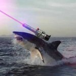Laser beam shark meme
