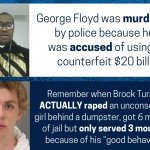 Brock Turner vs. George Floyd comparison