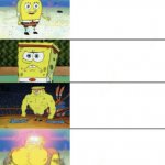 4 panel buff sponge bob meme