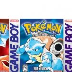 Pokemon Red,Blue and Yellow
