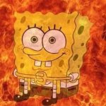 SpongeBob Sitting in Fire