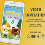Animal Crossing New Horizons Birthday Invitation Video Animated