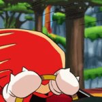 Knuckles is okay | I'M OKAY! | image tagged in gifs,knuckles,sonic,sonic the hedgehog,sega,animation | made w/ Imgflip video-to-gif maker