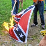 Confederate flag burning