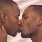 Black people kissing