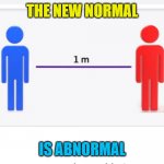 https://www.ctvnews.ca/w5/social-distancing-is-the-new-norm-as-t | THE NEW NORMAL; IS ABNORMAL | image tagged in https//wwwctvnewsca/w5/social-distancing-is-the-new-norm-as-t | made w/ Imgflip meme maker