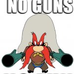 Yosemite Sam | NO GUNS; NO FUN | image tagged in yosemite sam | made w/ Imgflip meme maker