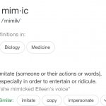 Mimic definition meme