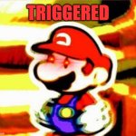 Triggered Mario meme