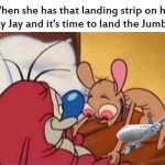 Ren & Stimpy Landing Strip Landing Jumbo Jet