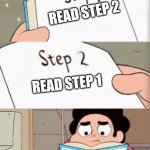 Steven Universe How to [Blank] | READ STEP 2; READ STEP 1; GIVE YOURSELF PARANOIA | image tagged in steven universe how to blank | made w/ Imgflip meme maker