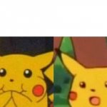 Laughing Pikachu Surprised Pikachu meme